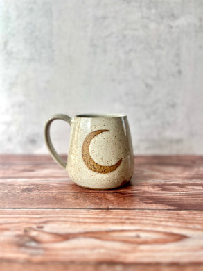 #1 White Moon Mug (16 oz)