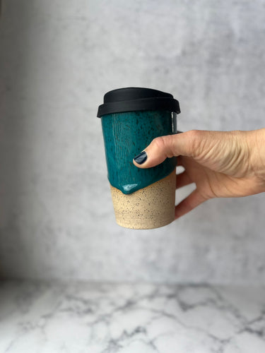 #16 Turquoise Travel Cup (12 oz) ⭐ Maker's Pick ⭐