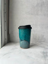 Load image into Gallery viewer, #17 Turquoise/Ocean Travel Cup (12 oz)