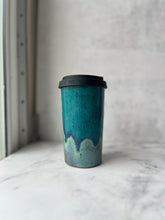 Load image into Gallery viewer, #18 Turquoise/Ocean Travel Cup (14 oz)