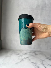 Load image into Gallery viewer, #18 Turquoise/Ocean Travel Cup (14 oz)