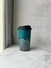Load image into Gallery viewer, #20 Turquoise/Ocean Travel Cup (14 oz)