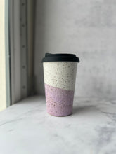 Load image into Gallery viewer, #23 Pink and White Travel Cup (12 oz) *DISCOUNTED SECOND*