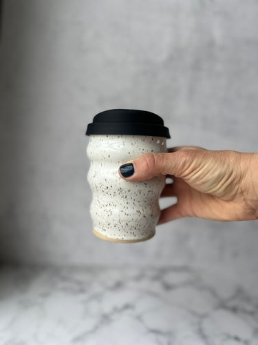 #24 White Travel Cup (12 oz) *DISCOUNTED SECOND*