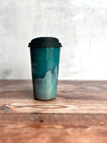 #16 Teal Ocean Travel Cup (14 oz)