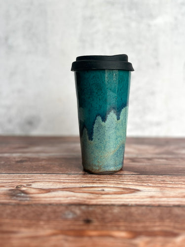 #17 Teal Ocean Travel Cup (14-16 oz)