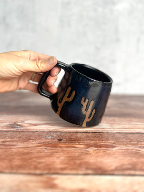 #31 Black Cactus Mug (12 oz)