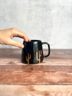 #32 Black Cactus Mug (12 oz)