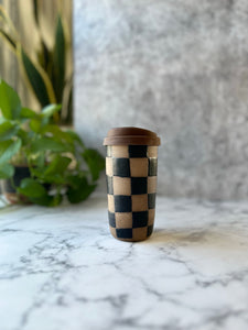 Mocha Checks Travel Cup #25