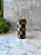 Load image into Gallery viewer, Mocha Checks Travel Cup #26