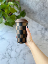 Load image into Gallery viewer, Mocha Checks Travel Cup #26