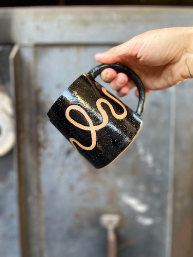 Black Squiggle Mug #44